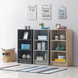 Small 3 Tier Cube Bookcase Display Shelving Storage Unit Furniture Sonoma Oak - thumbnail 6