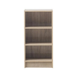 Small 3 Tier Cube Bookcase Display Shelving Storage Unit Furniture Sonoma Oak - thumbnail 1