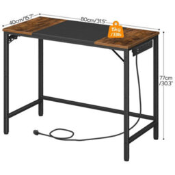 80X40X77Cm Office Computer Writing Desk With Power Outlet Study Table - thumbnail 2