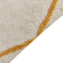 Beliani Rug Marand Yellow 160 X 230 Cm Cotton