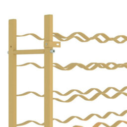 Berkfield Wine Rack For 48 Bottles Gold Metal - thumbnail 7