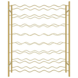 Berkfield Wine Rack For 48 Bottles Gold Metal - thumbnail 4