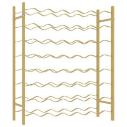 Berkfield Wine Rack For 48 Bottles Gold Metal - thumbnail 2