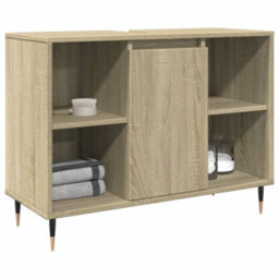 Berkfield Bathroom Cabinet Sonoma Oak 80X33X60 Cm Engineered Wood - thumbnail 1