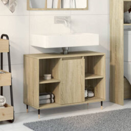 Berkfield Bathroom Cabinet Sonoma Oak 80X33X60 Cm Engineered Wood - thumbnail 3