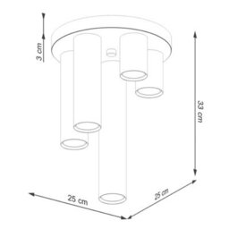 Luminosa Lighting Luminosa Lagos Modern Ceiling Lamp 5 Light White - thumbnail 6
