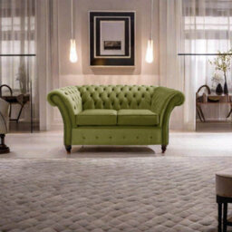 Chesterfield Beaumont 2 Seater Sofa Malta Grass 12 - thumbnail 3