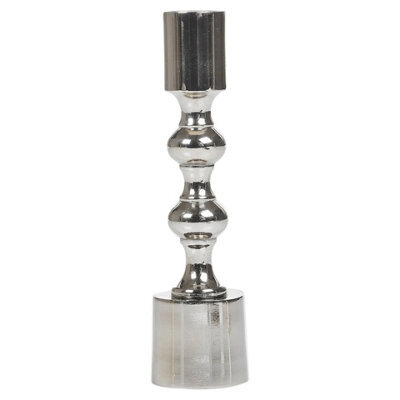 Urbn-Living Urbnliving 16Cm Silver Metal Candlesticks Wedding Table Candle Stick Dinner Holders - image 1