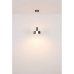 Luminosa Lighting Luminosa Grant Pendant Ceiling Light Grey Matt Smoke Glass Shade Led 3000K - thumbnail 5