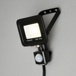 Litecraft Stanley Slimline Black 10 Watt Led Ip65 Outdoor Wall Flood Light With Pir Sensor - thumbnail 3