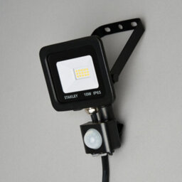Litecraft Stanley Slimline Black 10 Watt Led Ip65 Outdoor Wall Flood Light With Pir Sensor - thumbnail 4