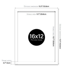 16X12 White Picture Frame (40.6 X 30.5Cm) Poster, Photo, Artwork, Gallery Wall Or Print - thumbnail 3