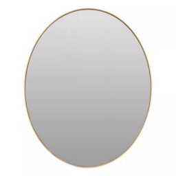Orsina Medium Gold Finish Oval Wall Mirror - thumbnail 1
