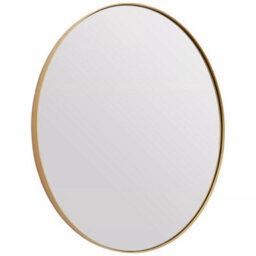Orsina Medium Gold Finish Oval Wall Mirror - thumbnail 2