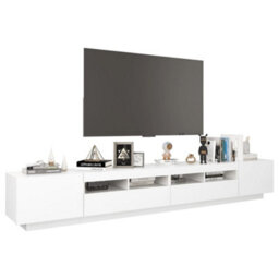 Vidaxl Tv Cabinet With Led Lights White 260X35X40 Cm - thumbnail 6