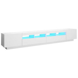 Vidaxl Tv Cabinet With Led Lights White 260X35X40 Cm - thumbnail 2
