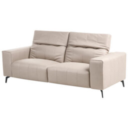 Beliani Taupe Faux Leather Living Room Set With Adjustable Headrests - Three-Seater, Two-Seater And Armchair - thumbnail 5