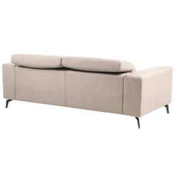 Beliani Taupe Faux Leather Living Room Set With Adjustable Headrests - Three-Seater, Two-Seater And Armchair - thumbnail 7
