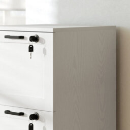 Homcom 3-Drawer File Cabinet, Lockable Filing Cabinet For A4 Letter, White - thumbnail 9