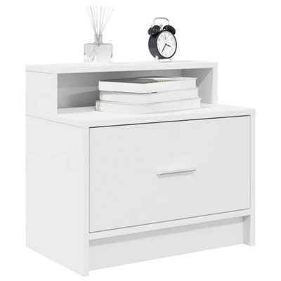 Berkfield Bedside Cabinet With Drawer White 51X31X47 Cm - image 1