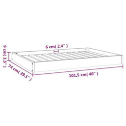 Vidaxl Dog Bed White 101.5X74X9 Cm Solid Wood Pine - thumbnail 8