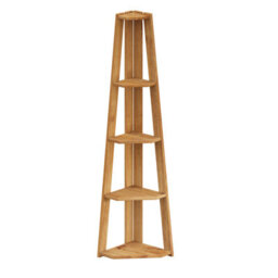 Mercers Furniture Corona Corner Ladder Bookcase Open Shelving Display Solid Wood Mexican Pine Wooden Antique Wax - thumbnail 3