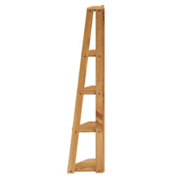 Mercers Furniture Corona Corner Ladder Bookcase Open Shelving Display Solid Wood Mexican Pine Wooden Antique Wax - thumbnail 5