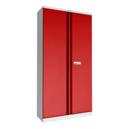 Phoenix Safe Company Phoenix Scl Series Scl1891Gre 2 Door 4 Shelf Steel Storage Cupboard Grey Body & Red Doors With Electronic Lock - thumbnail 1