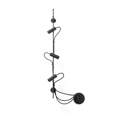 Luminosa Lighting Luminosa Clap Linear Wall 3X6W Outdoor Spotlight Black Ip65 3000K - image 1