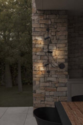 Luminosa Lighting Luminosa Clap Linear Wall 3X6W Outdoor Spotlight Black Ip65 3000K - thumbnail 2