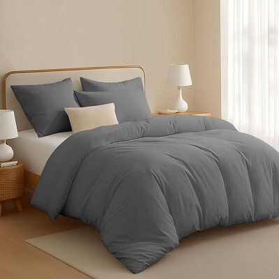 Pamposh 400 Thread Count Egyptian Cotton Double Duvet Cover Set Premium Cotton Breathable Luxury Bedding Set With Zipper Closure - image 1