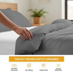 Pamposh 400 Thread Count Egyptian Cotton Double Duvet Cover Set Premium Cotton Breathable Luxury Bedding Set With Zipper Closure - thumbnail 8
