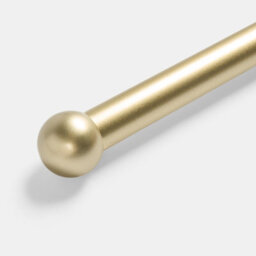 Ohs Curtain Pole Extendable 28mm Metal Finnials Twist End Rod 120-200Cm, Brass - thumbnail 3