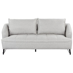 Beliani Living Room Set 5 Seater Hobro Fabric Light Grey - thumbnail 4