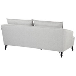 Beliani Living Room Set 5 Seater Hobro Fabric Light Grey - thumbnail 6