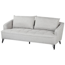Beliani Living Room Set 5 Seater Hobro Fabric Light Grey - thumbnail 5