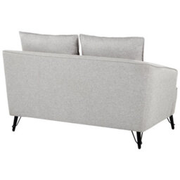 Beliani Living Room Set 5 Seater Hobro Fabric Light Grey - thumbnail 9