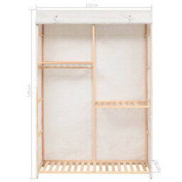 Berkfield 3-Tier Clothes Wardrobe 110X40X170 Cm - thumbnail 7