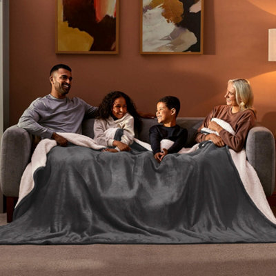 Silentnight Snugsie Giant Blanket - Charcoal - image 1