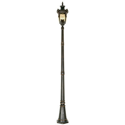 Elegant Outdoor Ip44 3 Bulb Lamp Post With Old Bronze Finish And Led E14 Bulbs