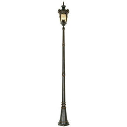 Elegant Outdoor Ip44 3 Bulb Lamp Post With Old Bronze Finish And Led E14 Bulbs