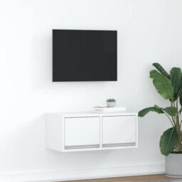 Berkfield Tv Cabinet White 60X31X25.5 Cm Engineered Wood - thumbnail 1