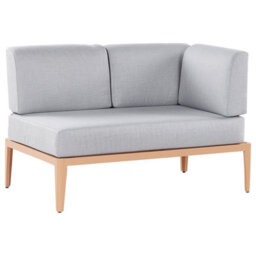 Beliani Garden Corner Sofa With Table 6 Seater Rima Iii Left Hand Modular Metal Grey - thumbnail 9