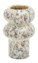 Orsina Small Vase, Beige Stoneware Vase, Free Standing Vase For Contemporary Homes, Marbling Effect Stoneware Vase - thumbnail 1