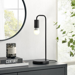 Furniturebox Uk Lola Black Industrial Table Desk Lamp - thumbnail 1