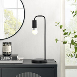 Furniturebox Uk Lola Black Industrial Table Desk Lamp - thumbnail 2