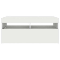 Berkfield Modern Tv Cabinet With Led Lights White 90X35X40 Cm - thumbnail 9