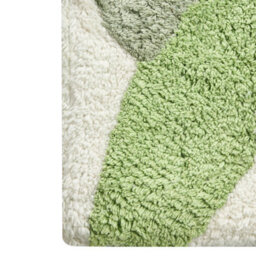 Wyld And Coco Beige Cotton Bath Mat 60 X 90 Cm - Modern Leaves Pattern - thumbnail 7