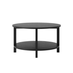 LPD Westbrook Black Coffee Table - Stylish Design With Shelf & Matte Grain Finish - thumbnail 2
