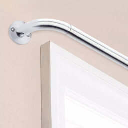 Ameha Chrome Metal Blackout Curtain Pole Rod 28mm 70-120 Cm Extendable Easy To Install Durable Rod - thumbnail 7